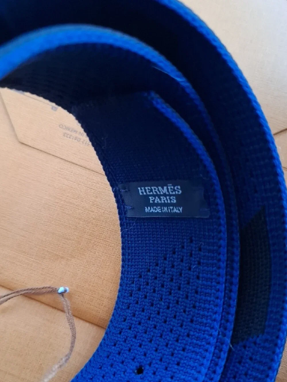 Hermes Royal Blue Woven Fabric Belt